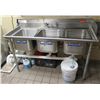 Image 1 : Advance Tabco Stainless Steel 3-Basin Sink 60"x25"x37"