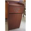 Image 1 : Waste Receptacle w/ Backsplash Top & Front Door 22"x22"x46"H