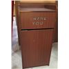 Image 1 : Waste Receptacle w/ Backsplash Top & Front Door 22"x22"x46"H