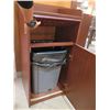 Image 2 : Waste Receptacle w/ Backsplash Top & Front Door 22"x22"x46"H