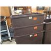 Image 2 : Qty 8 Brown Rectangle Waste Receptacles - Misc Sizes