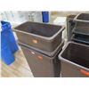 Image 2 : Qty 7 Brown Rectangle Waste Receptacles - Misc Sizes