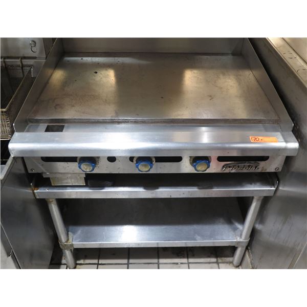 Imperial Griddle w/ Backsplash on Stand 36"x30"x36"H