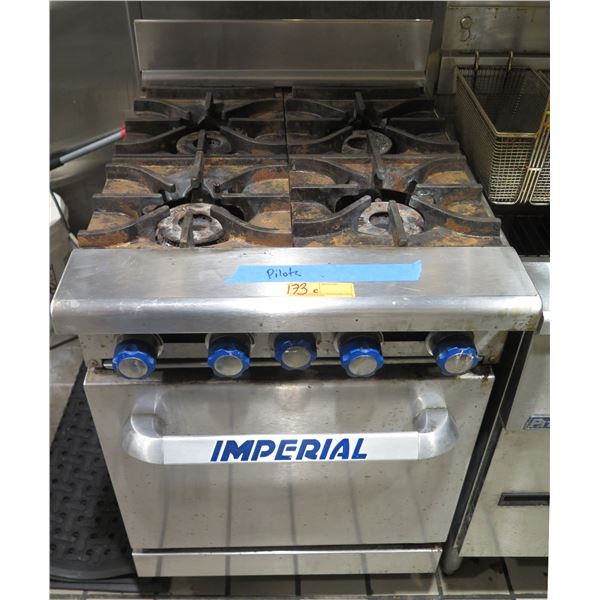 Imperial 4-Burner Gas Range & Oven 24"x30"x36"H