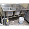 Image 1 : Advance Tabco Stainless Steel 3-Basin Sink 60"x25"x37"
