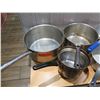 Image 2 : Qty 11 Metal Stock Pots & Pans (No Lids) Misc Sizes