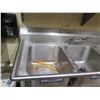 Image 2 : Advance Tabco Stainless Steel 3-Basin Sink 60"x25"x37"