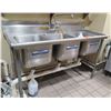 Image 1 : Advance Tabco Stainless Steel 3-Basin Sink 60"x25"x37"
