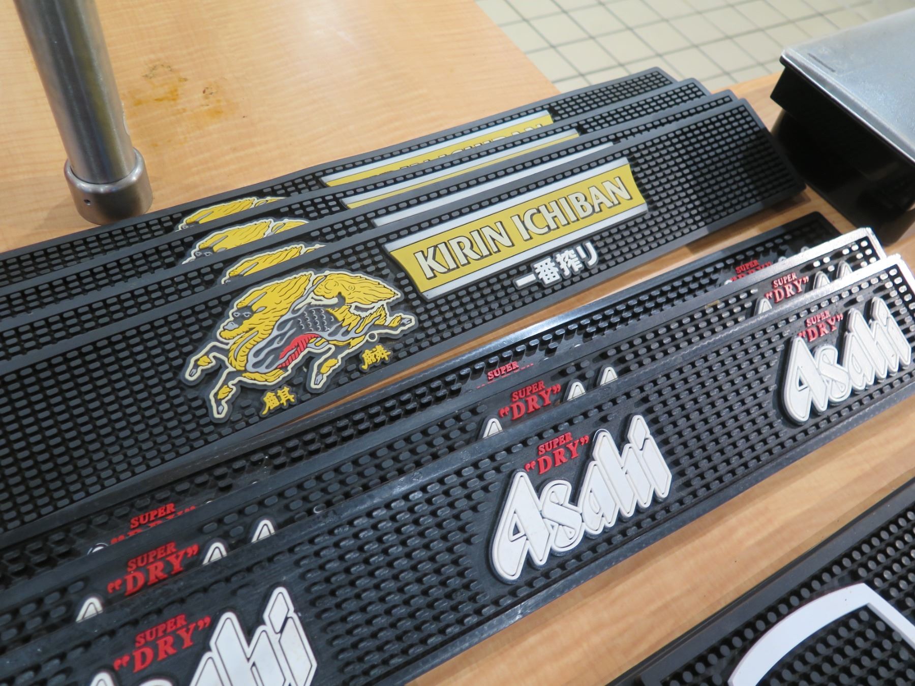 Multiple Bar Mats: Stella Artois, Coors Light, Asahi, Kirin Ichiban, etc
