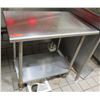 Image 1 : Rolling Metal Work Table w/ Undershelf 23"x36"x36"H