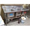 Image 1 : Advance Tabco Stainless Steel 3-Basin Sink 60"x25"x37"