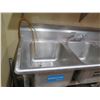 Image 2 : Advance Tabco Stainless Steel 3-Basin Sink 60"x25"x37"