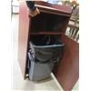 Image 2 : Waste Receptacle w/ Backsplash Top & Front Door 22"x22"x46"H