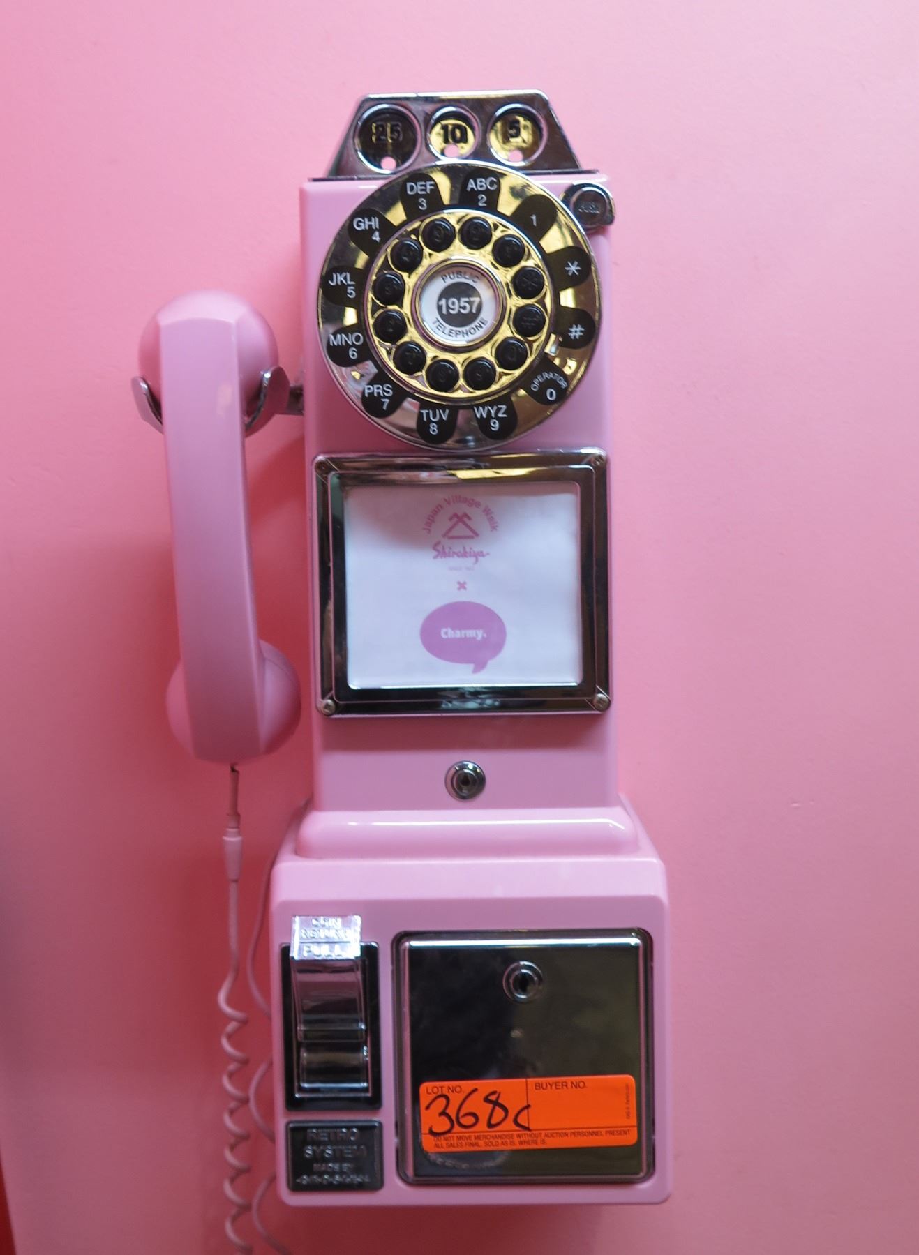 Charmy Vintage Pink Dial Pay Phone