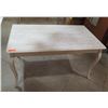 Image 1 : Wooden Table w/ Cabriole Legs & Drawer 55"x32"x30"H