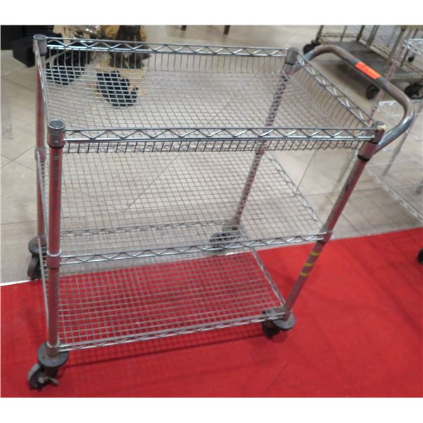 Rolling 3-Tier Metal Mesh Cart 33