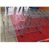 Image 1 : Qty 4 Metal Mesh 3-Tier Carts 36"x14"x27"H