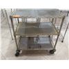 Image 2 : Qty 5 Metal 3-Tier Carts - Misc Sizes