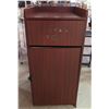 Image 1 : Waste Receptacle w/ Backsplash Top & Front Door 22"x22"x46"H