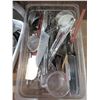 Image 2 : Multiple Bins Utensils, Knives, Strainers, Ladles, Tongs, etc