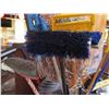 Image 2 : Multiple Mops, Brooms, Squeegees, etc in Plastic Waste Receptacles & Mop Bucket