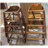 Image 1 : Qty 4 Wooden Baby High Chairs 29"H