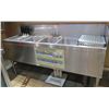 Image 1 : Advance Tabco Stainless Steel 3-Basin Sink 60"x20"x37"