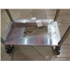Image 2 : Rolling Metal Work Table w/ Undershelf 23"x36"x34"H (Wheels need repair)