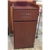 Image 1 : Waste Receptacle w/ Backsplash Top & Front Door 22"x22"x46"H