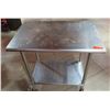 Image 1 : Rolling Metal Work Table w/ Undershelf 23"x36"x34"H