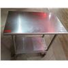 Image 1 : Rolling Metal Work Table w/ Undershelf 23"x36"x34"H