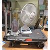 Image 1 : Table Fan & Iron on Rolling Cart