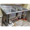 Image 1 : Advance Tabco Stainless Steel 3-Basin Sink 60"x20"x37"