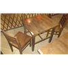Image 1 : Wooden Table 30"x25"x30"H w/ 2 Matching Chairs