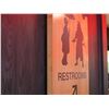 Image 2 : Restroom Sign w/ Silhouette Figures Design 14"x18"
