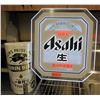 Image 1 : Asahi Breweries Sign 23"x27"H & Kirin Beer Promo 20"H