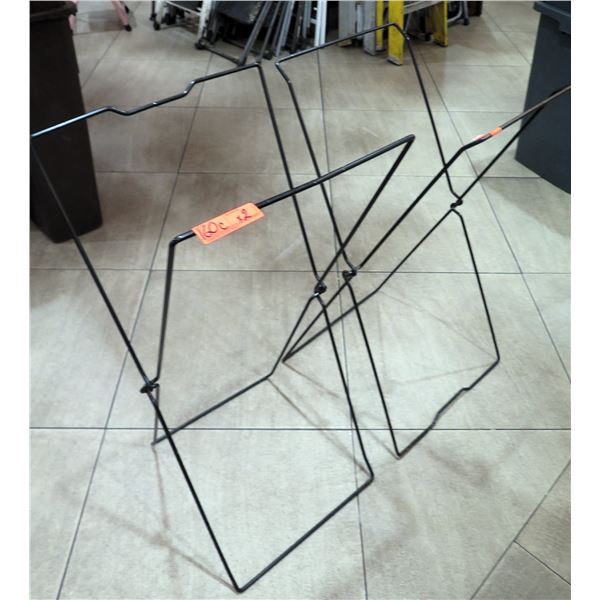Qty 2 Folding Metal Stands