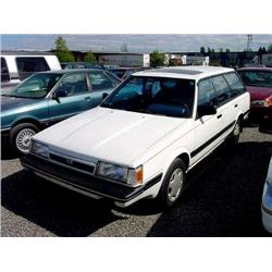 88 SUBARU GL-10 4X4 S/W EXMT.                                         