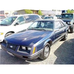 83 FORD MUSTANG GLX 2DR EXMT.                                         