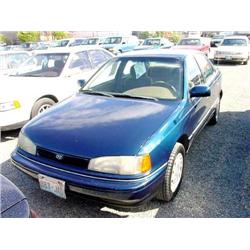 93 HYUNDAI ELANTRA 4DR EXMT.                                          