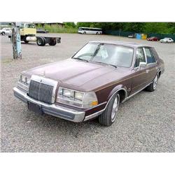 87 LINCOLN CONTINENTAL 4DR (NO OVERDRIVE) EXMT.                       