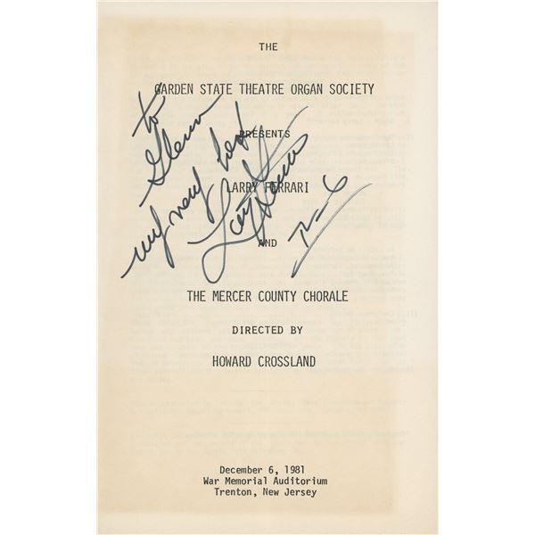 Larry Ferrari signed program
