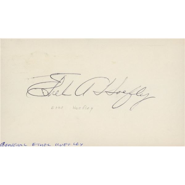 Brig.-Gen. Ethel Ann Hoefly signature cut
