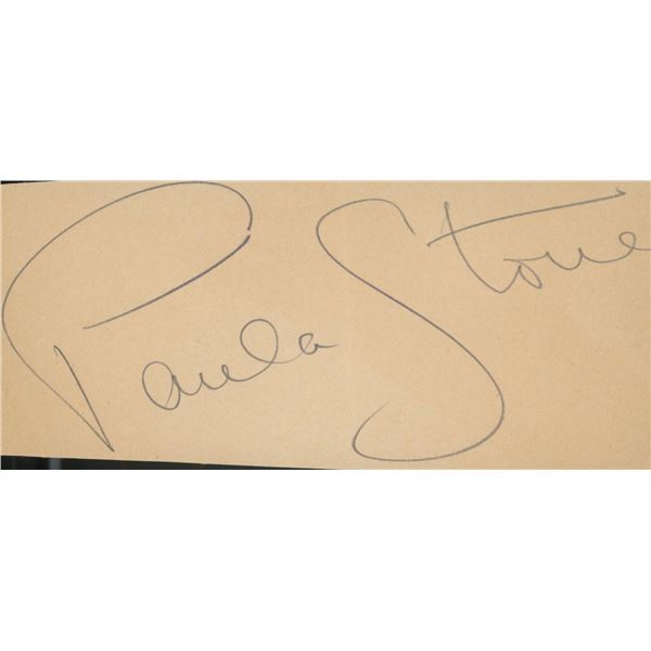 Hopalong Cassidy's Paula Stone signature cut
