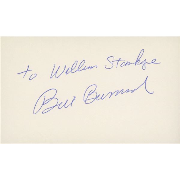 Bill Burrud signed note