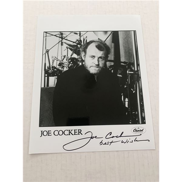 Joe Cocker signed photo