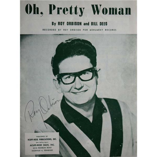 Roy Orbison signed sheet music