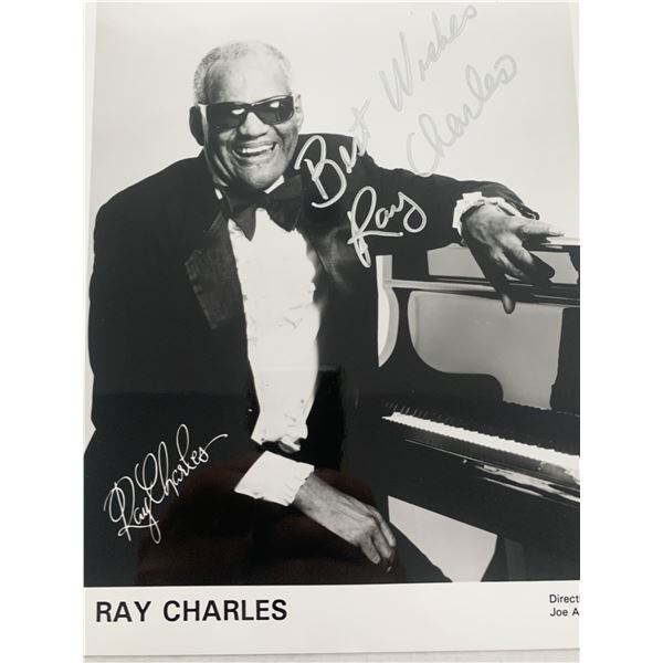 Ray Charles signed photo