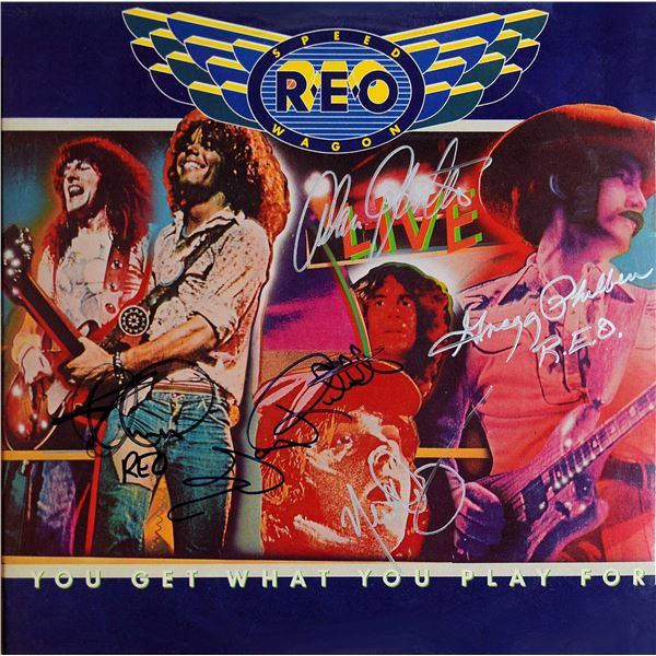 REO Speedwagon signed Live: You Get What You Play For album