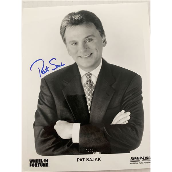 Wheel of Fortune Pat Sajak signed photo